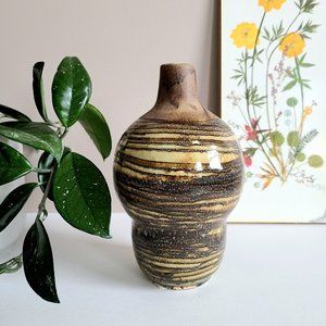 Hand made ceramic vase unusual shape.